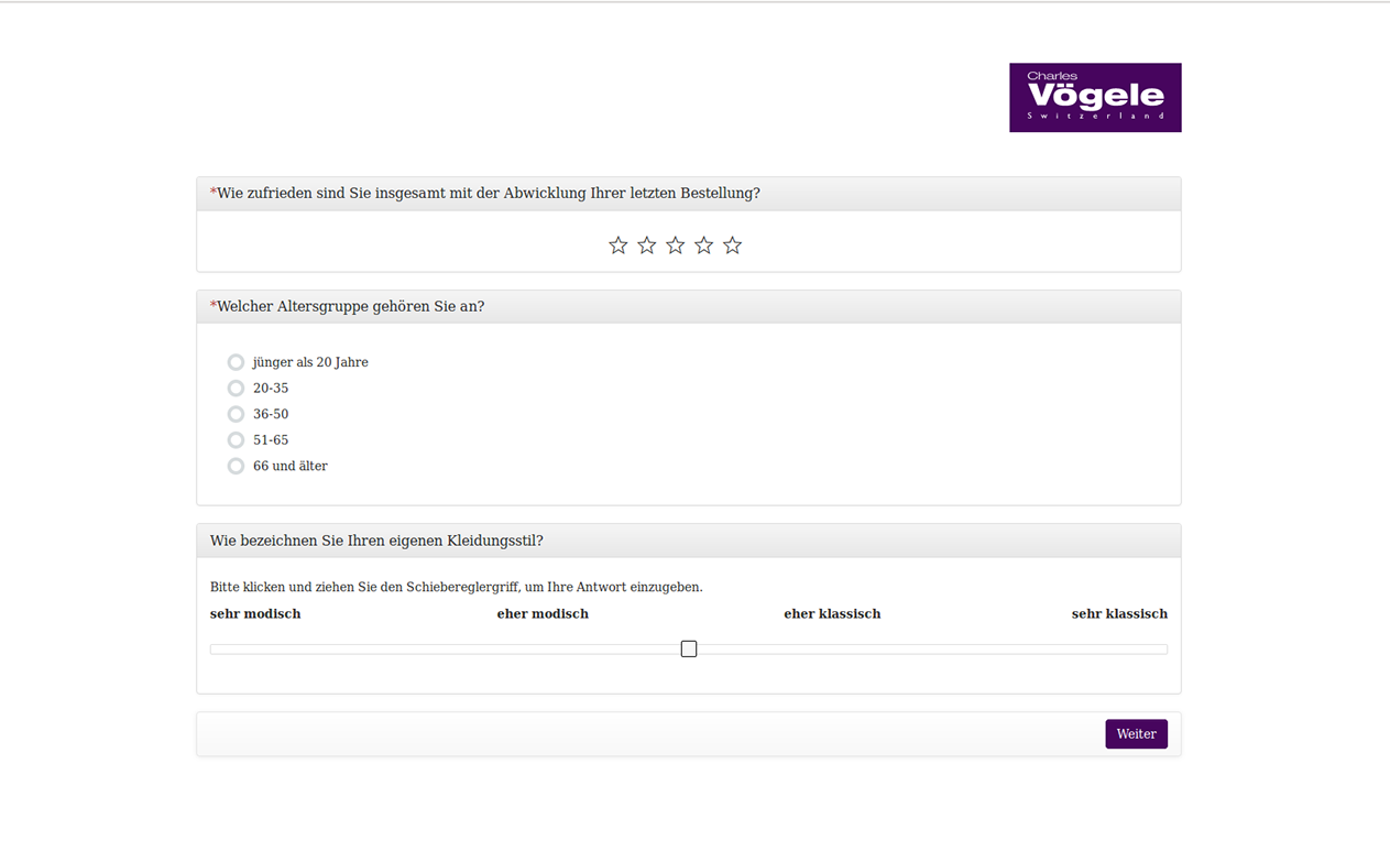 Customer Feedback Screenshot