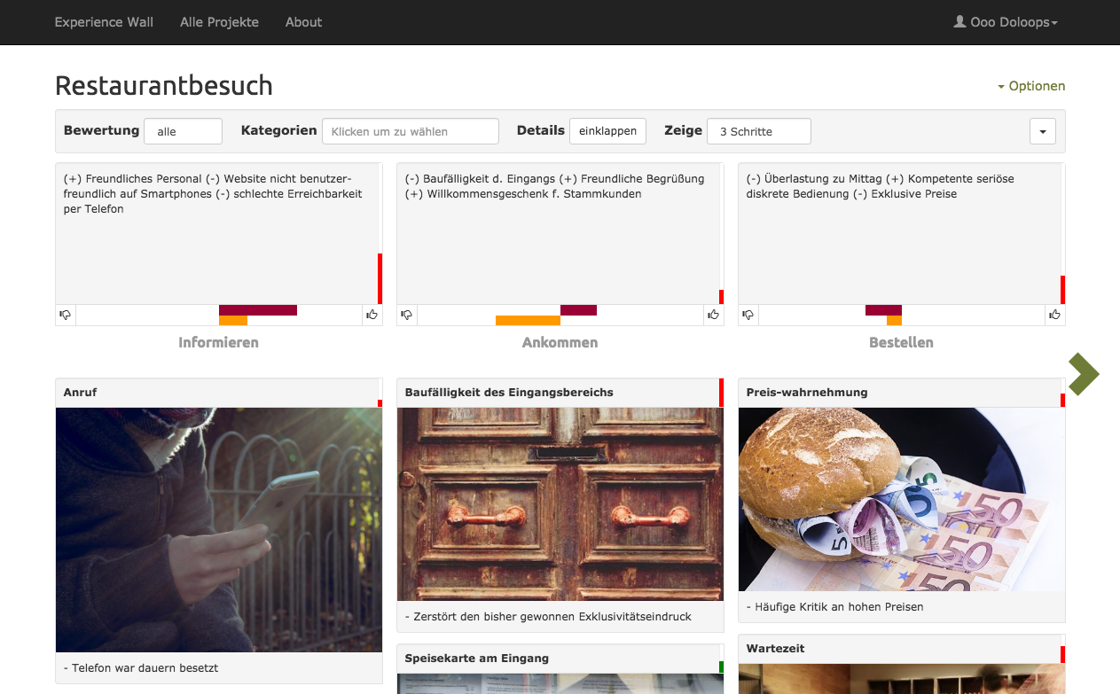 Experience Wall Screenshot