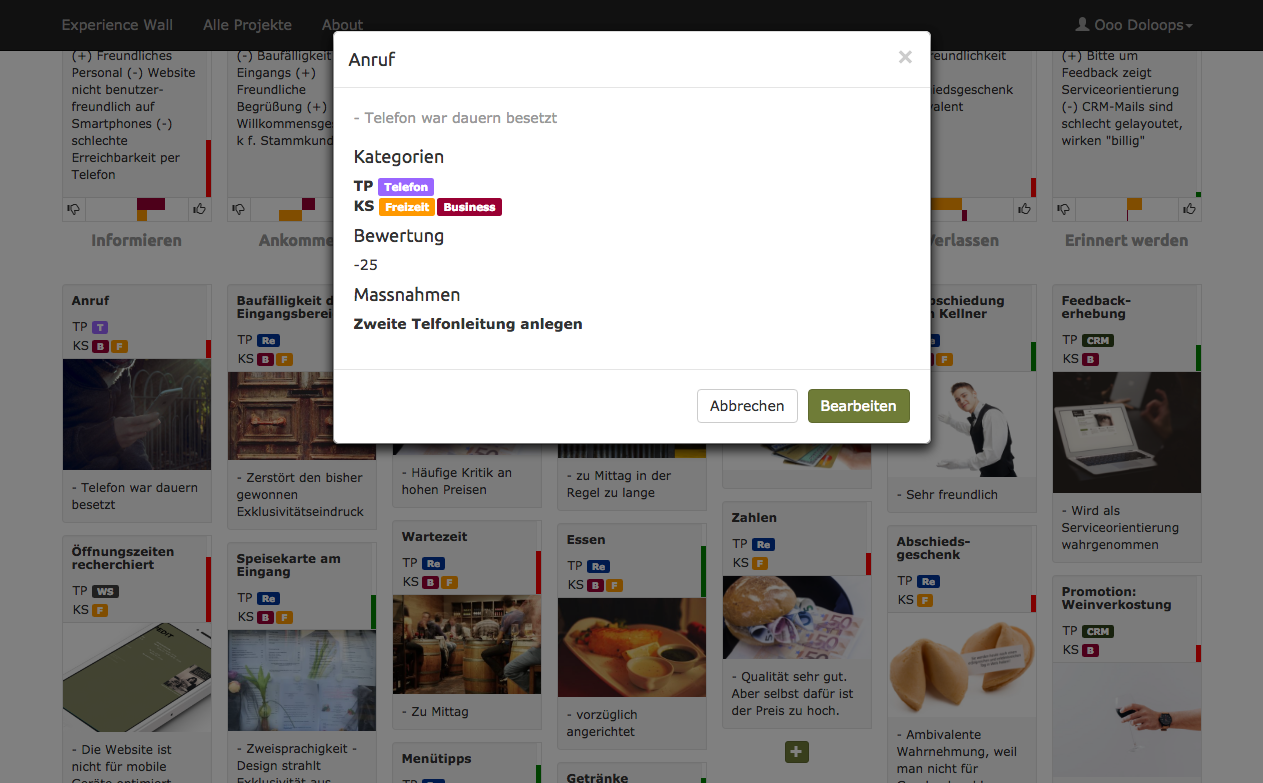 Experience Wall Screenshot