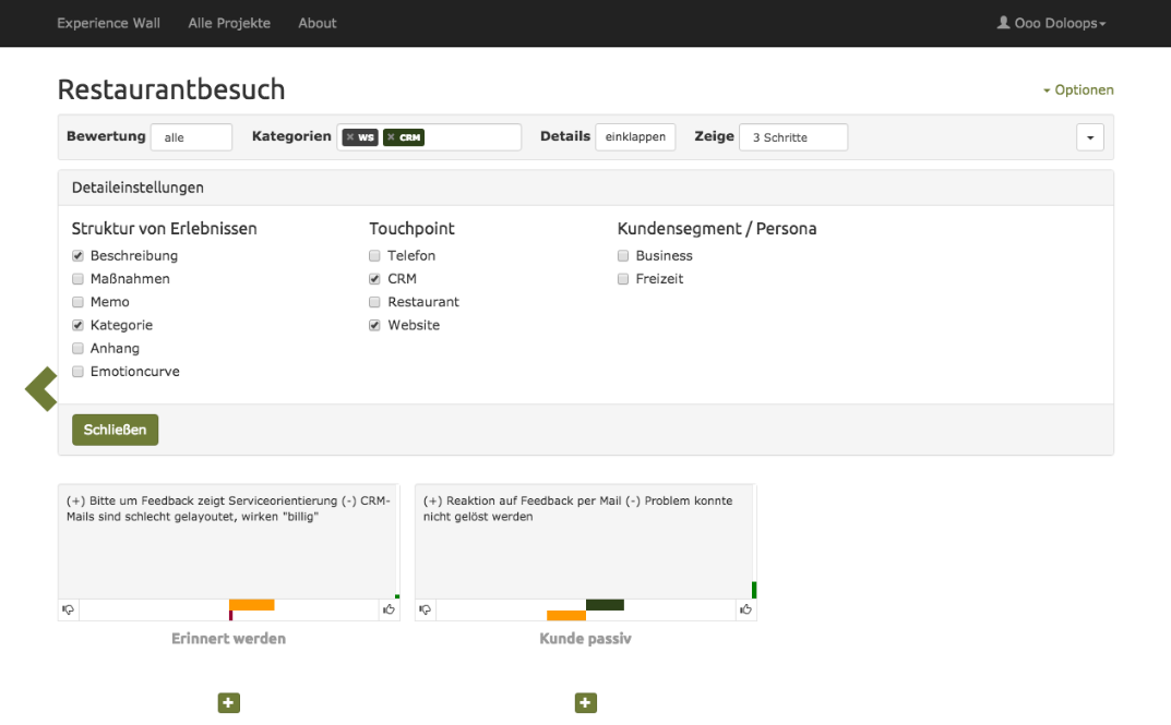 Experience Wall Screenshot